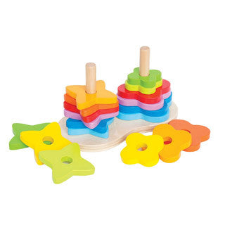 Double Rainbow Stacker - Hape - eBeanstalk