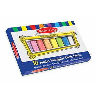 10 Jumbo Triangular Chalk Set - eBeanstalk