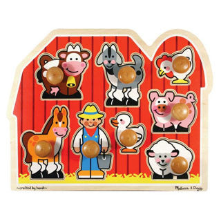 Large Farm Jumbo Knob Puzzle - Melissa and Doug - eBeanstalk