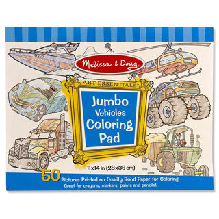 Jumbo Coloring Pad Vehicles - Melissa and Doug - eBeanstalk