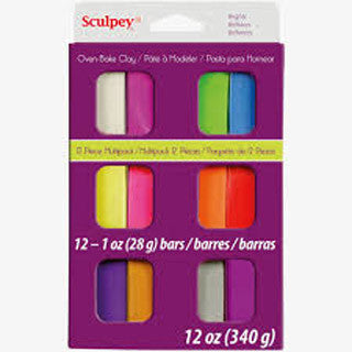 Clay Multi Packs Brights - Sculpey Clay - eBeanstalk
