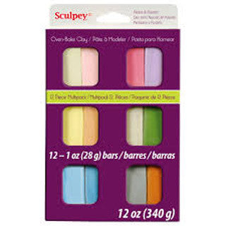 Clay Multi Packs Pastels - Sculpey Clay - eBeanstalk