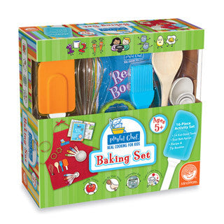 Playful Chefs Baking Kit Red Apron - MindWare - eBeanstalk