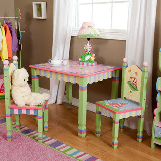 Fantasy Fields Fantasy Fields Magic Garden Table and Chair Set, Wood - Teamson - eBeanstalk