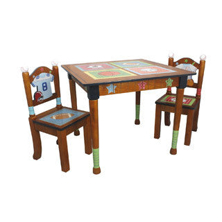 Fantasy Fields - Lil Sports Fan Table & Set of 2 Chairs - Teamson - eBeanstalk