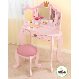 Princess Vanity & Stool - Kid Kraft - eBeanstalk