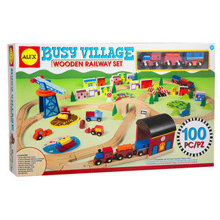 Busy Village Wooden Railway Set - Alex - eBeanstalk