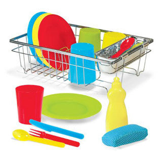 Lets Play House Wash & Dry Dish Set - Melissa and Doug - eBeanstalk