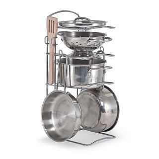 Stainless Steel Pots & Pans Sest - Melissa and Doug - eBeanstalk