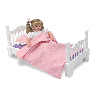 Wooden Doll Bed - Melissa and Doug - eBeanstalk