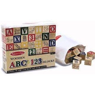 Wooden ABC 123 Blocks 50 pieces - Melissa and Doug - eBeanstalk