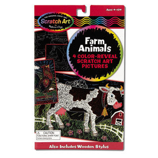 Scratch Art Farm Animals Color Reveal - Scratch Art - eBeanstalk