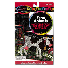 Scratch Art Farm Animals Color Reveal