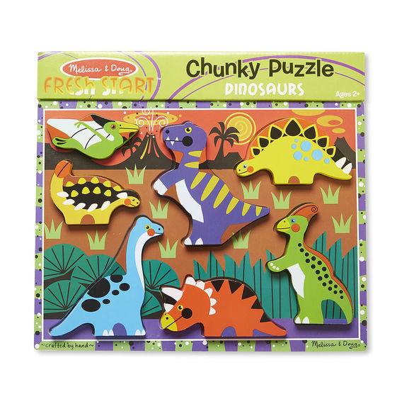 Wooden Chunky Puzzle Dinosaurs