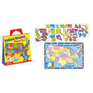United States Map Stickers - Peaceable Kingdom Press - eBeanstalk
