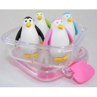 4 Penguin Erasers in a Box - eBeanstalk