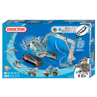 Erector 15 Model Set - 252 pcs - Schylling - eBeanstalk