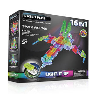 Laser Pegs Space Fighter 16 in 1 - Laser Pegs - eBeanstalk