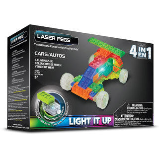 Laser Pegs 4 in 1 Cars Building Set - Laser Pegs - eBeanstalk