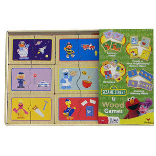 Sesame Street Wood Game Box - Cardinal Puzzles - eBeanstalk