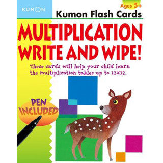 KUMON - Multiplication Write & Wipe Flash Cards - Kumon - eBeanstalk