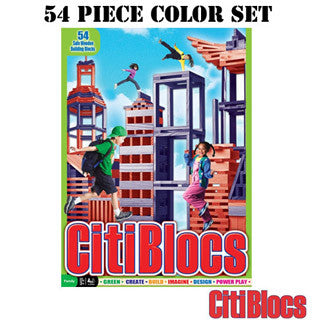 Citiblocs 54 pc Wooden Building Blocks COLOR - Citi Blocs - eBeanstalk