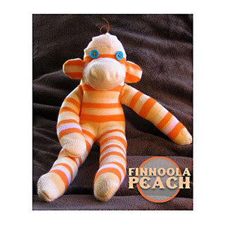 Finnoola Peach Orange Sock Monkey - Monkey Sock Monkey - eBeanstalk