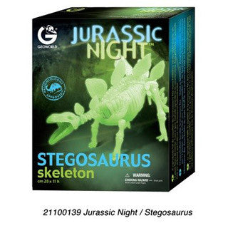 Jurassic Night Stegosaurus Skeleton - Geoworld - eBeanstalk