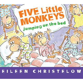 5 Little Monkeys Jumping On The Bed Board Book - eBeanstalk