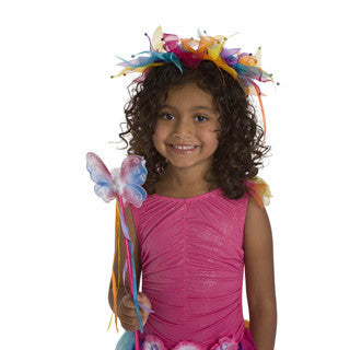 Rainbow Fairy Halo And Wand - Little Adventures - eBeanstalk