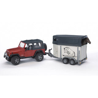 Jeep Wrangler Unlimited with Horse Trailer - Bruder - eBeanstalk
