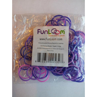 Pink and Purple Silicone Bands - FunLoom - eBeanstalk