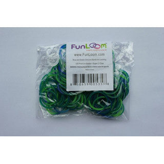 Blue and Green Silicone Bands - FunLoom - eBeanstalk