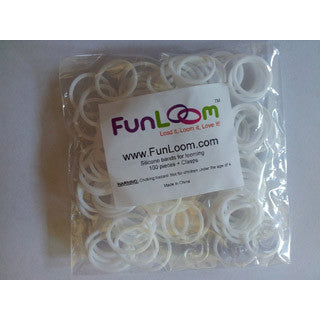 White Silicone Bands - FunLoom - eBeanstalk