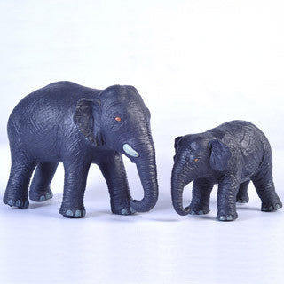 Asian Elephant - Green Rubber Toys - eBeanstalk