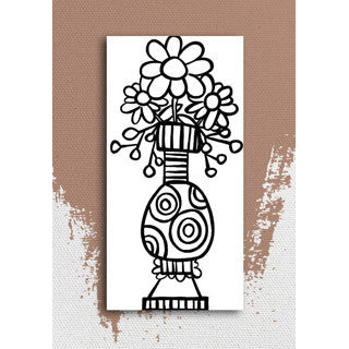 Vase Of Flowers Canvas - Paint A Doodle - eBeanstalk