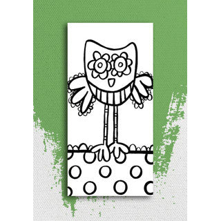 Small Owl Canvas - Paint A Doodle - eBeanstalk