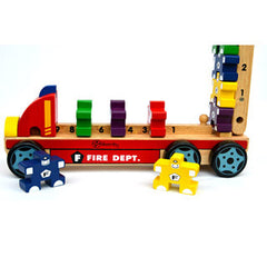 Bloomby Count, Stack and Measure Fire Engine Set