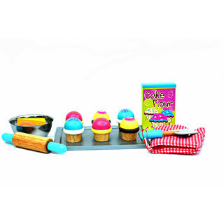 Bloomby Kalias Sweet Cupcake Pretend Play Wooden Set - Bloomby - eBeanstalk