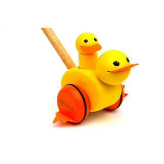 Bloomby Walking Ducky Push and Pull Wooden Toy - Bloomby - eBeanstalk