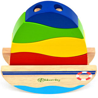 Bloomby Rock and Stack Boat Wooden Toy - Bloomby - eBeanstalk