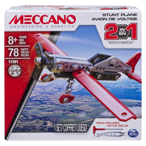 Meccano 2 in 1 Stunt Plane Model Building Kit