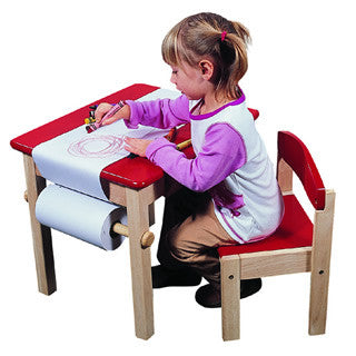 Red Art Table & Chair - Guidecraft - eBeanstalk